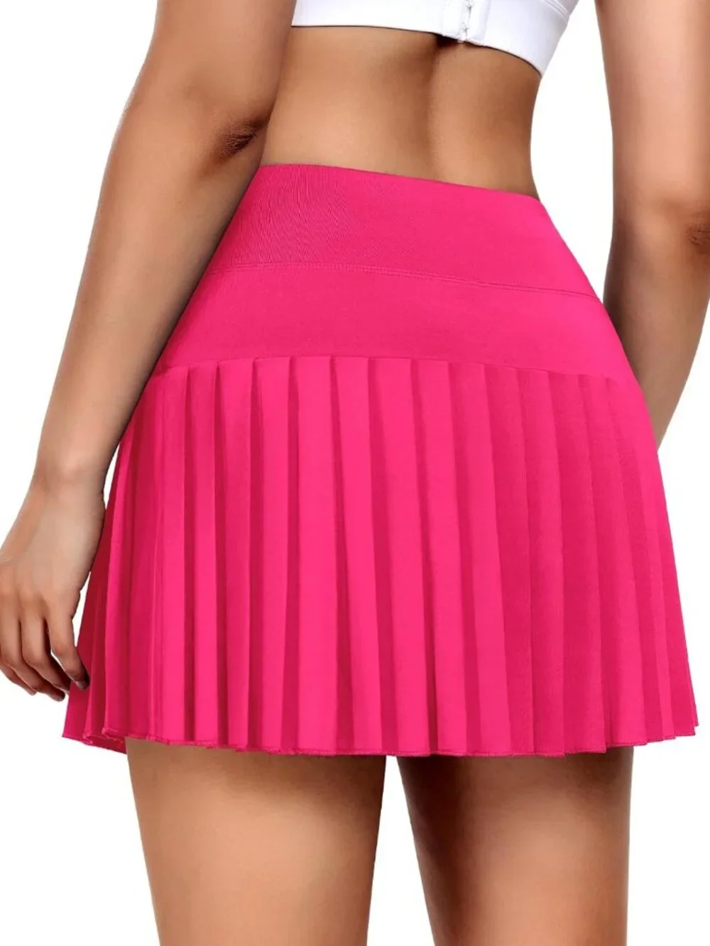 Pleated Athletic Tennis Skirt with Shorts & Pockets for Workout, Golf & Running